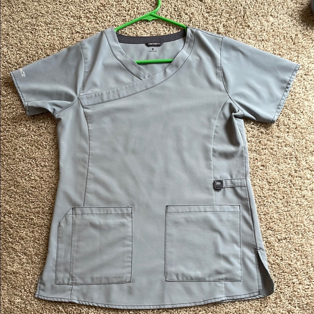 Gray Carhartt scrub top